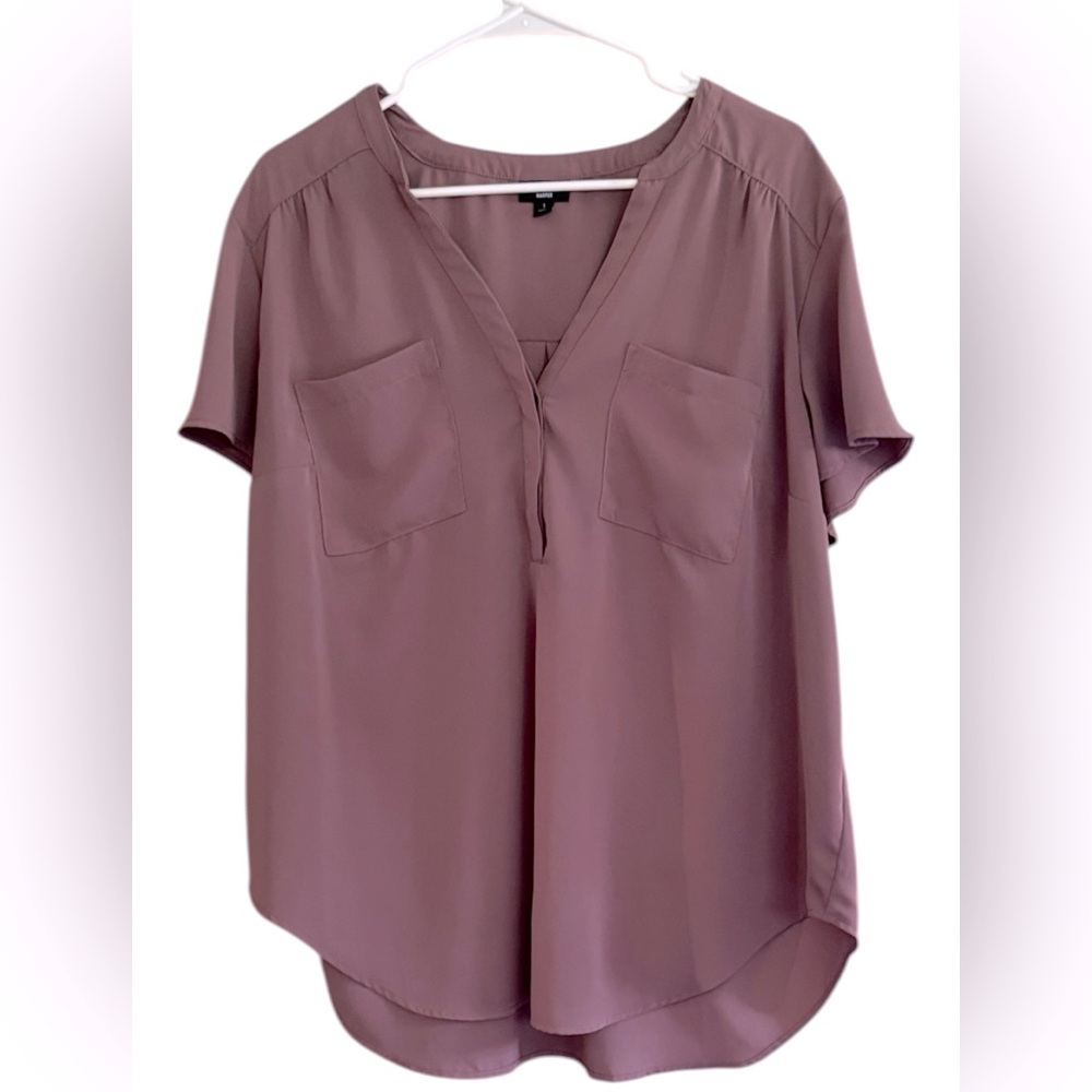 Torrid Mauve Short Sleeve Harper Blouse